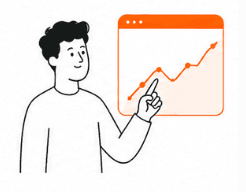 Rank tracking chart illustration